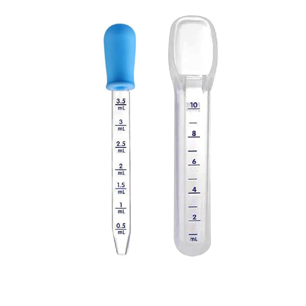 Baby Medicine Feeder Set with Graduated Dropper and Spoon | Very Easy to Feed Medicine |for New Borns|2-48 Months(Blue)(Pack of 1) (Blue)