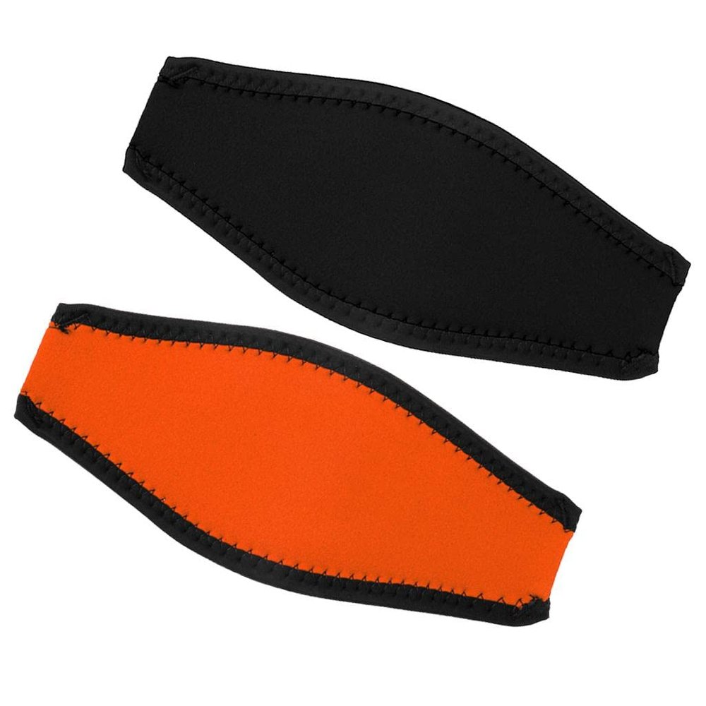 CALANDIS 2Pcs Scuba Diving Snorkel Mask Neoprene Cover Protection Strap Orange+Black | Masks | Scuba & Snorkeling | Water Sports