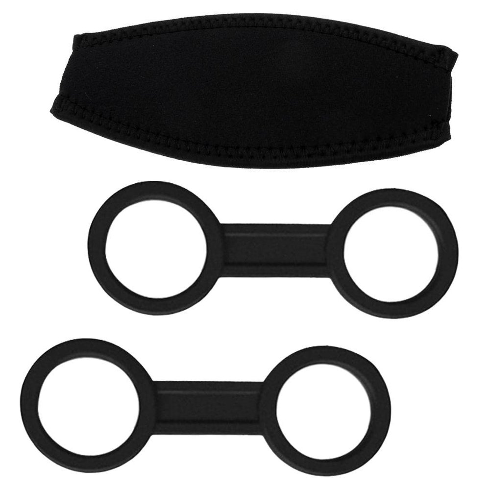 CALANDIS Neoprene Scuba Diving Mask Strap & 2 Pieces Silicone Snorkel Keeper Holder | Masks | Scuba & Snorkeling | Water Sports