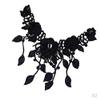 CALANDIS 2 Pieces Flower Lace Applique Neck Collar Fabric Sewing Craft Trim DIY Black | Trims | Embellishments & Finishes | Sewing view 4