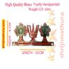 shankh Chakra Tilak Namah Brass Plate Metal Handicraft fine Finish Hand Painted for Home Office Temple view 2