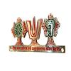 shankh Chakra Tilak Namah Brass Plate Metal Handicraft fine Finish Hand Painted for Home Office Temple view 3