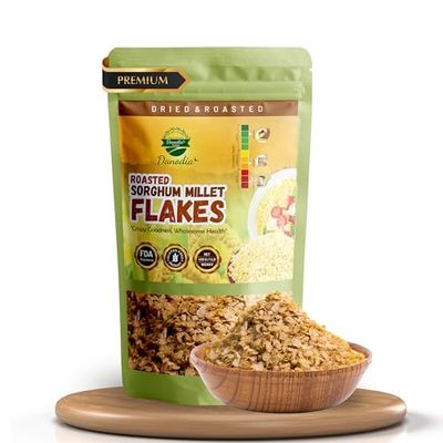 Danodia Foods Jowar Flakes 450g | Gluten-Free, Non-GMO, Unpolished Sorghum Millets | High in Fiber & Plant-Based Protein | | Ideal for Healthy Breakfast Cereal | No Preservative