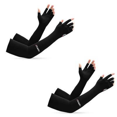 PALAY 2 Pairs Hand Gloves for Sun Protection Bike Riding Non-Slip Touch Screen UV Protection Arm Sleeves for Men Women Breathable Silk Cooling Hand Sleeves Breathable Arm Driving,Cycling