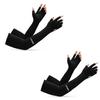 PALAY 2 Pairs Hand Gloves for Sun Protection Bike Riding Non-Slip Touch Screen UV Protection Arm Sleeves for Men Women Breathable Silk Cooling Hand Sleeves Breathable Arm Driving,Cycling view 1