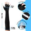 PALAY 2 Pairs Hand Gloves for Sun Protection Bike Riding Non-Slip Touch Screen UV Protection Arm Sleeves for Men Women Breathable Silk Cooling Hand Sleeves Breathable Arm Driving,Cycling view 2