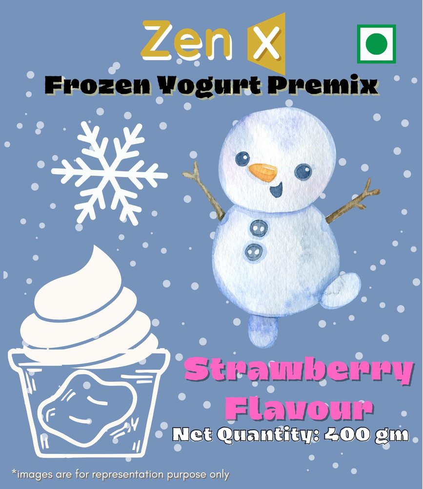 ZenX Frozen Yogurt Premix - Strawberry Flavour | 400 gm