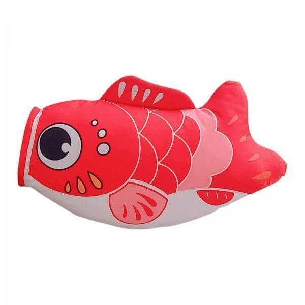 2xRed Carp Pillow Stuffed Animal Toy Couch Pillow for Office Beach Chair Decor 15CM| Plush Baby Toys | Soft Toys for Babies