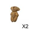 2X Mini Joint Teddy Bear Soft Wedding Gift Box Doll for Decor Light Brown| Plush Baby Toys | Soft Toys for Babies view 2