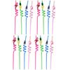Catoz Set of 12 Plastic Straws in Mixed Designs  Bright, Colorful, and Stylish for Parties or Daily Use view 1