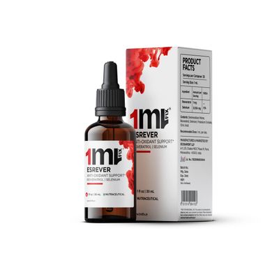1MLFIX ESREVER Resveratrol- 30ML | 1ML/Serving | 30 Servings | ANTI-OXIDANT SUPPORT* | Contains Selenium |