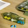 Catoz Compact 21-Grid Pill Box - Weekly Organizer for Daily Medication view 3