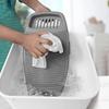 FLYUP Plastic Washing Board for Laundry  Portable Hand Wash Scrubber with Grip Handle  Anti-Slip Design for Home, Travel & Daily Use (Grey) view 2