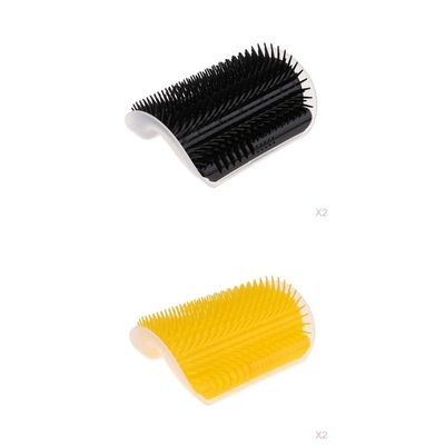 CALANDIS 4 Pack Cat Kitten Wall Corner Grooming Massage Self Groomer Brush Tool | Grooming | Cat Supplies