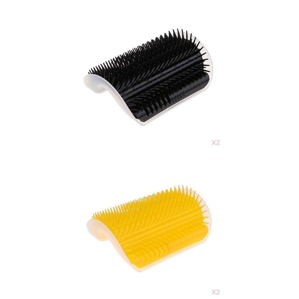 CALANDIS 4 Pack Cat Kitten Wall Corner Grooming Massage Self Groomer Brush Tool | Grooming | Cat Supplies