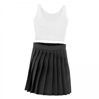 CALANDIS 2xDolls Clothes Pleated Skirt 1/3 BJD Dress Up Handmade Accessories No Doll Black | Modern | Clothes & Accessories | Dolls