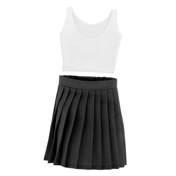 CALANDIS 2xDolls Clothes Pleated Skirt 1/3 BJD Dress Up Handmade Accessories No Doll Black | Modern | Clothes & Accessories | Dolls