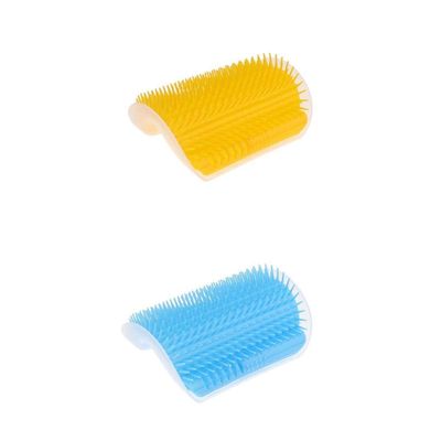 CALANDIS 2cs Pet Cat Kitten Wall Corner Grooming Massage Self Groomer Brush Tool | Grooming | Cat Supplies