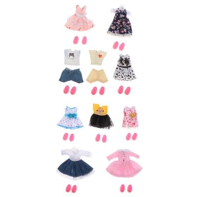 CALANDIS 10 Set 16cm/6inch Mini Girl Doll Clothes Suit DIY Toys Dress up Accessory | Modern | Clothes & Accessories | Dolls