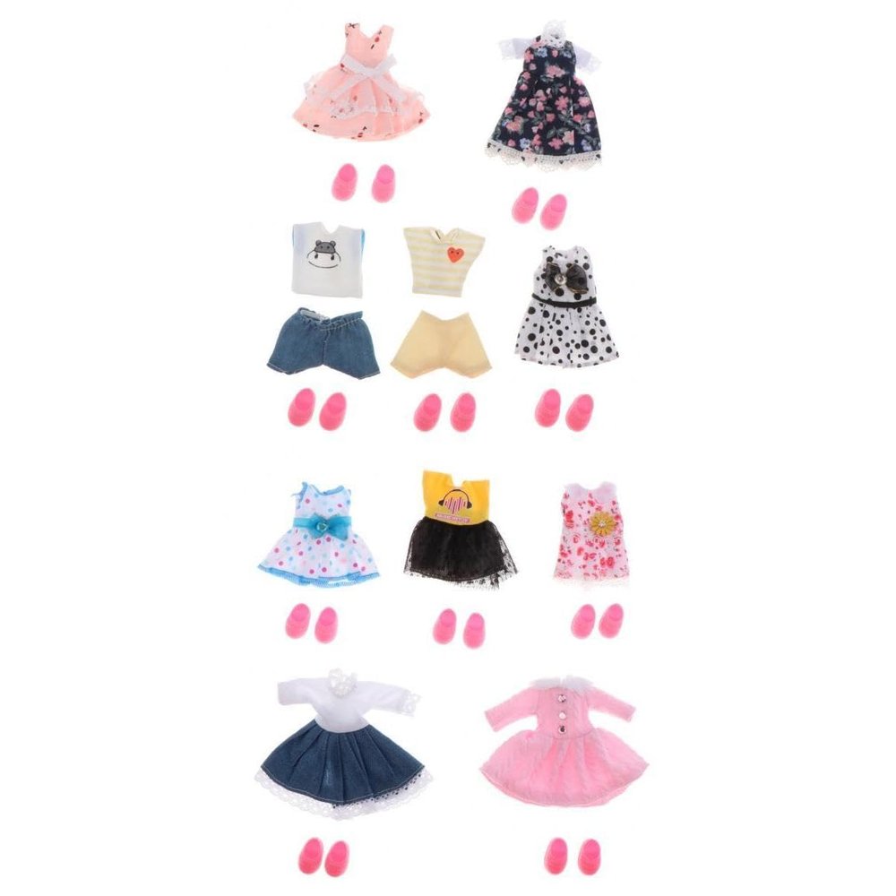CALANDIS 10 Set 16cm/6inch Mini Girl Doll Clothes Suit DIY Toys Dress up Accessory | Modern | Clothes & Accessories | Dolls