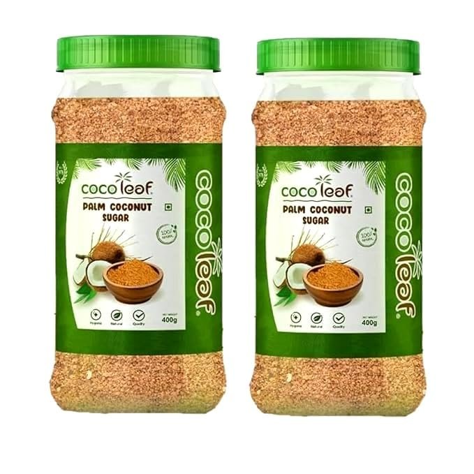 COCO LEAF- Pure Coconut Jaggery  Natural & Traditional Sweetener  Vegan, Non-GMO, No Chemicals  Perfect for Desserts & Cooking-PACK OF 2