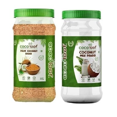 COCOLEAF- Pure Coconut Jaggery  Natural & Traditional Sweetener  Vegan, Non-GMO, No Chemicals  Perfect for Desserts & Cooking & Coconut Milk Powder  Instant Dairy-Free Milk Substitute  Non-GMO, Vegan, Keto & Paleo Friendly  Great for Smoothies,