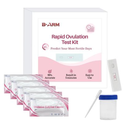 B-Arm Ovulation Detection Kit for Women with 5 Cassettes & 1 Reusable Container |99% Accuracy, Rapid Results in 5 Mins |At Home Fertility Test Kit |Detects 5 Most Fertile Days for Planning Pregnancy