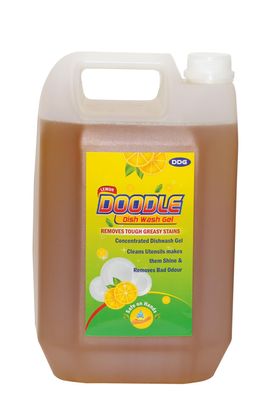DOODLE Dishwashing Gel (Thick)| Lemon power | 5 Litre Refill Can | PH Balanced | Very Effecient and cost freindly utensils cleaner | Cuts Through Grease | Safe On Hands