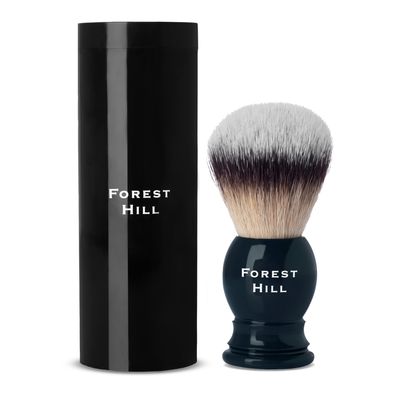 Forest Hill Ashford Premium Shaving Brush For Men, Super Soft Bristles & Ergonomic Design With Brush Holder, Compact & Easy Grip, Ideal For Personal & Professional Salon (Blue)
