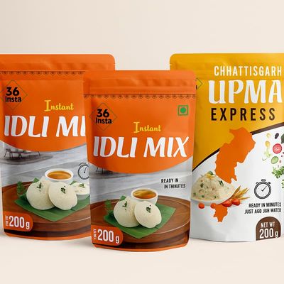 36 Insta 2 Idli Mix + 1 Upma  South Indian Breakfast Combo for Quick, Nourishing Meals