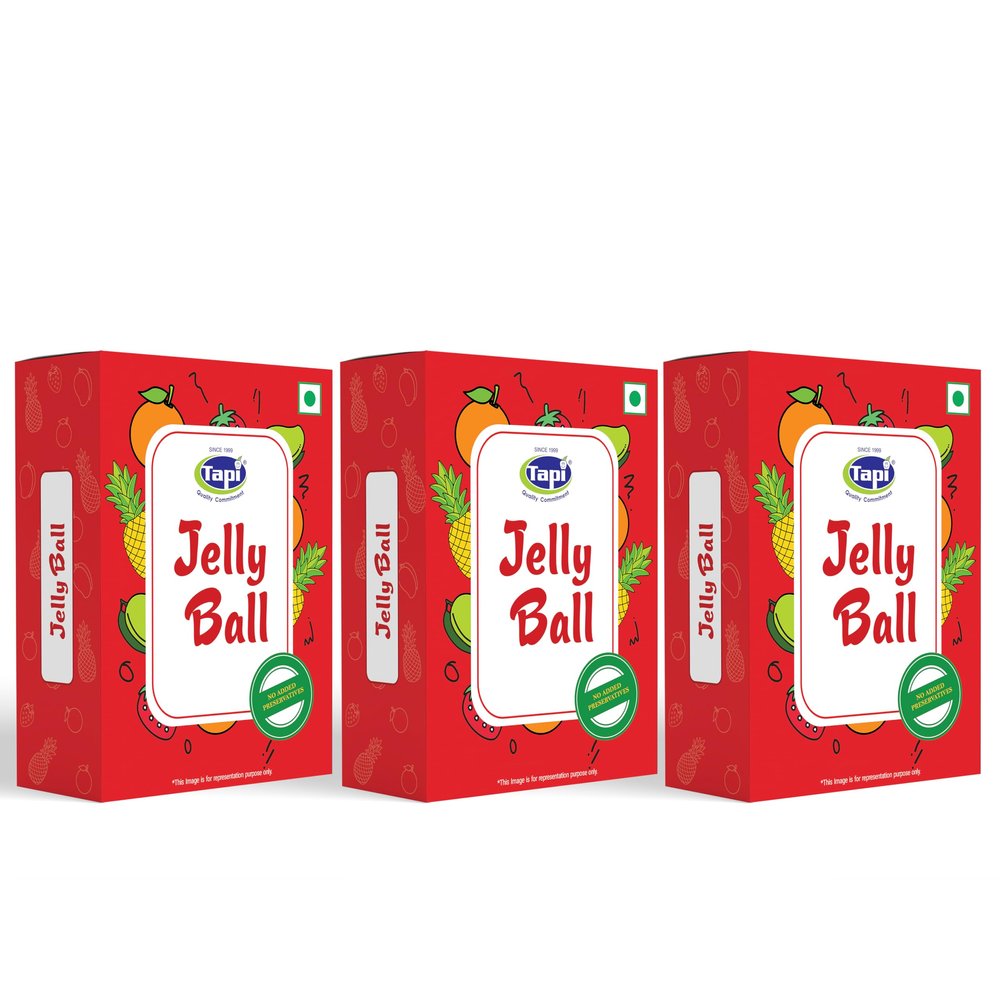 Tapi Jelly Ball | Mixed Fruit Jelly Gummies with 25% Fruit Pulp | Soft & Chewy Candy for Kids & Adults | 300g (pack of 3)