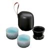 BNFTravel Tea Set Ceramic Handmade Tea Cup Portable Protective Bag for Hiking Double Version Black|Home & Garden | Kitchen, Dining & Bar | Dinnerware & Serving Dishes |1X Tea Set view 3