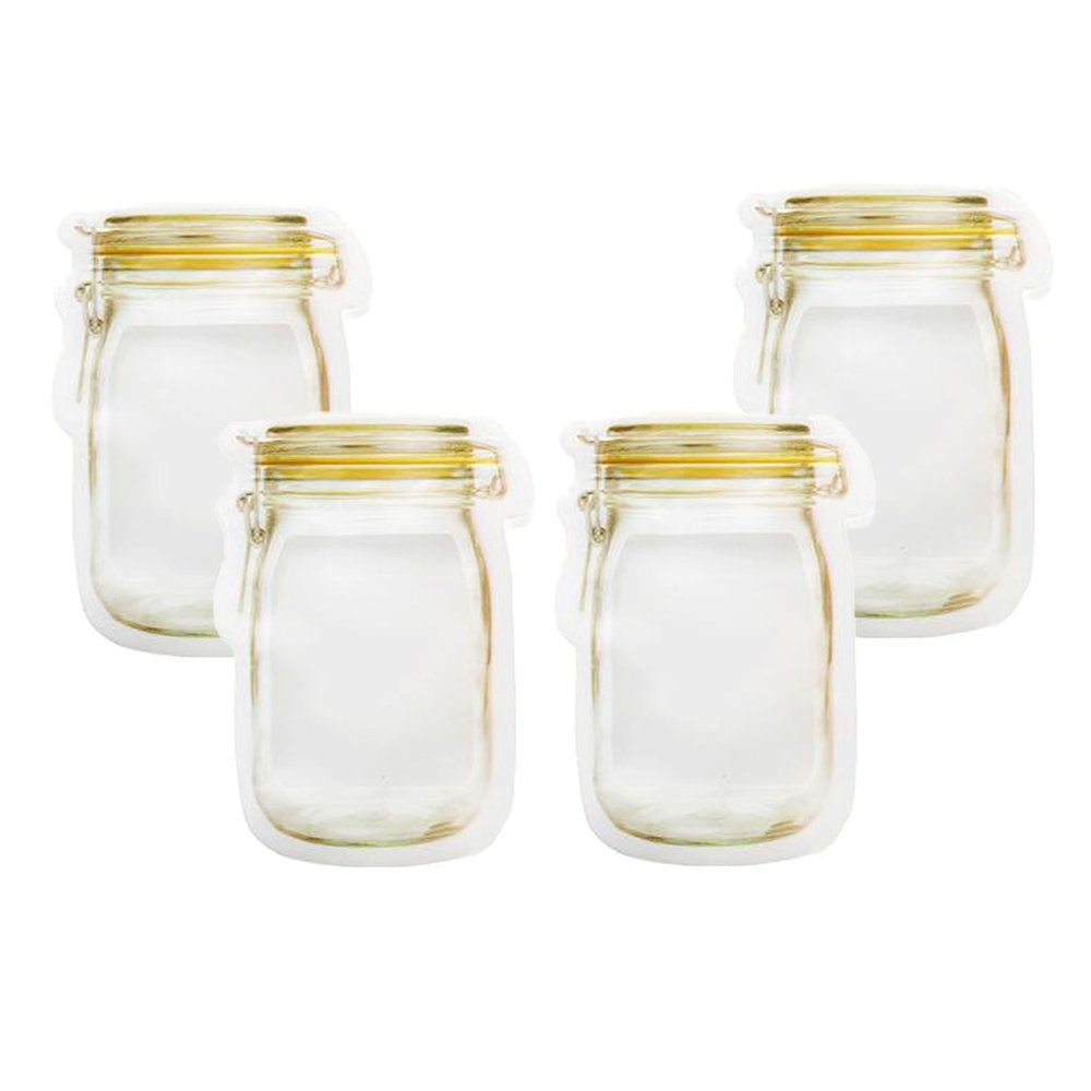 BNFBottle Design Candy Biscuit Seal Bags Ziplock Bag PE Yellow 4pcs |Home & Garden | Kitchen, Dining & Bar | Kitchen Storage & Organization |4X Ziplock S