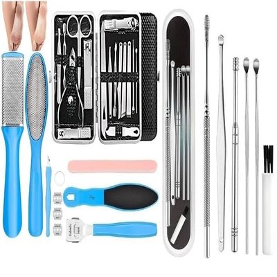 SKINPLUS 16 Pcs Manicue Kit with 8 Pcs Pedicure Kit with Ear Wax (Pack of 3) (200 g, Set of 3)