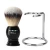 Forest Hill Ashford Premium Shaving Brush For Men, Super Soft Bristles & Ergonomic Design With Brush Holder, Compact & Easy Grip, Ideal For Personal & Professional Salon (Black Brush & Stand) view 2
