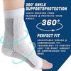 Compression Socks for Neuropathy & Plantar Fasciitis  Ankle Support Sleeves for Pain Relief, Swelling, Tendonitis  Breathable, Comfortable Fit for Men & Women  L/XL (White, 1 Pair) view 2