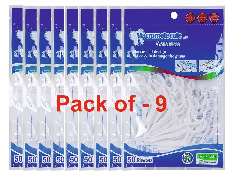 BEAUTY BRIGHT 3 in 1 Tooth Cleaning Dental Floss Fresh Toothpick Cleaners, Disposable Teeth Flossing Thread Toothpicks with tongue cleaner Stick for Fresh, Healthy and Breath Gums (9)