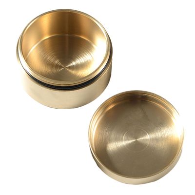 ATORSE Storage Box Dustproof Metal Coin Brass Pill Case for Outdoor Camping Working