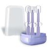 3PCS BABY TRAINING TOOTHBRUSH SET Silicone Baby Training Manual Toothbrush U Shaped Toothbrush Set for Kids Newborns & Toddlers Purple view 1