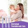 3PCS BABY TRAINING TOOTHBRUSH SET Silicone Baby Training Manual Toothbrush U Shaped Toothbrush Set for Kids Newborns & Toddlers Purple view 3