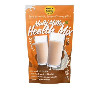 Millet 'n' Minutes Multi Millet Health Mix, High Fibre Nutrient Rich Drink Mix, Plant Based, 200g