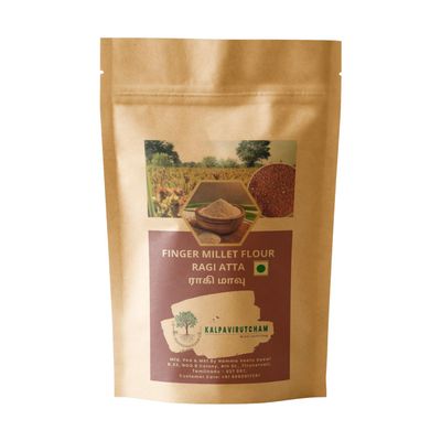 KalpavirutCham Finger Millet Flour (Ragi Atta) | Homemade & Hand-Pounded | No Additives | 100% Natural |250 GRAM