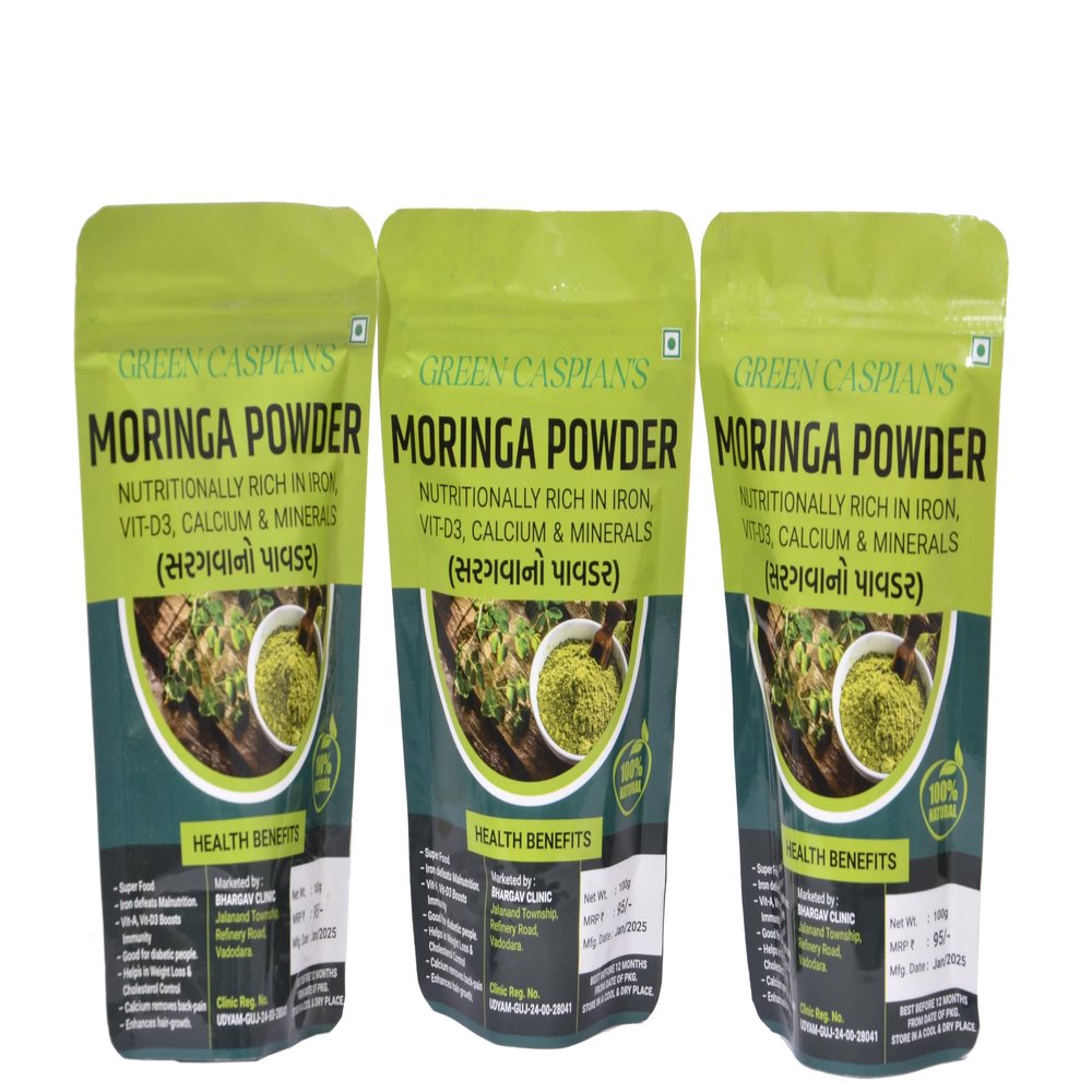 100% NATURAL Moringa Powder 100 Gm | Immunity Booster | Drumstick Leaf Powder | Natural Multi-vitamin | Anti-Oxidant | Good for Hair & Skin | Protein Rich (Pack of 3)