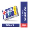 Dr.Wash Detergent Cake, Laundry Bar, 250 gm, Advanced New Formula, Tough on Stains, Gentle on Hands, Ultra Clean Washing Soap for Clothes, Long-Lasting (Pack of 3) view 2