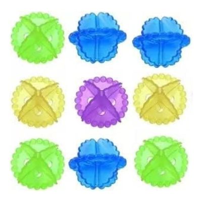 AILEXIM Silicone Washing Machine Balls | Pack of 12 Laundry Dryer Balls for Household Cleaning | Cloth Softener & Soft PVC Washing/Magic Ball | Anti-Tangle (Multicolour) (12)