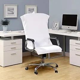 AU HOME 100% Pure Cotton Luxury Standard Office Chair Towel for Office Chair, Boss Chair (Pack of 1) White