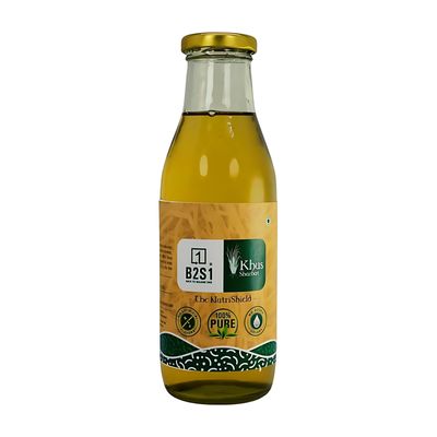 B2S1 Khus (Vetiver) Syrup Sharbat a Earthy Vetiver-Flavored Beverage Concentrate a Natural Cooling Drink|500 ML|GLASS BOTTLE
