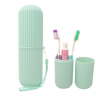 Exclucity Capsule Shape Portable Travel Toothbrush Case Cover Holder for Traveling, Camping, Business Trip and School Multifuction with Multi Colors