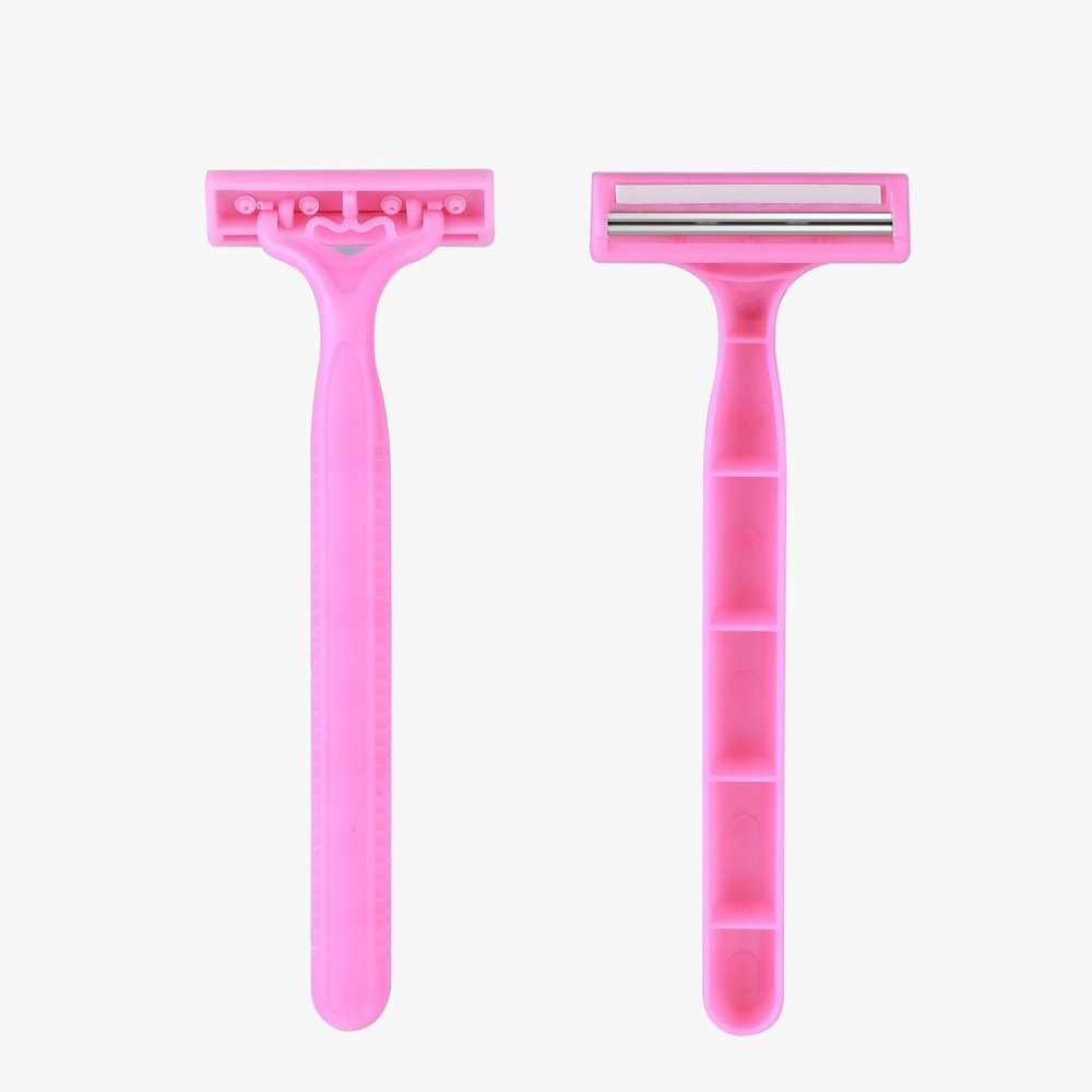 E1 SILK 2-Blade Women's Disposable Razors, Smooth and Simple, Pink, Pack of 24
