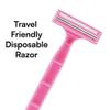 E1 SILK 2-Blade Women's Disposable Razors, Smooth and Simple, Pink, Pack of 24 view 2